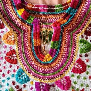 Colorful Embroidered Women's Tunic